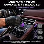 Car Care Premium 5-Piece Interior Detailing Brush Set - Ultra Soft Scratch-Free Brushes for Leather, Alcantara, Dashboards, Air Vents & Screens - Professional Car Interior Cleaning Kit