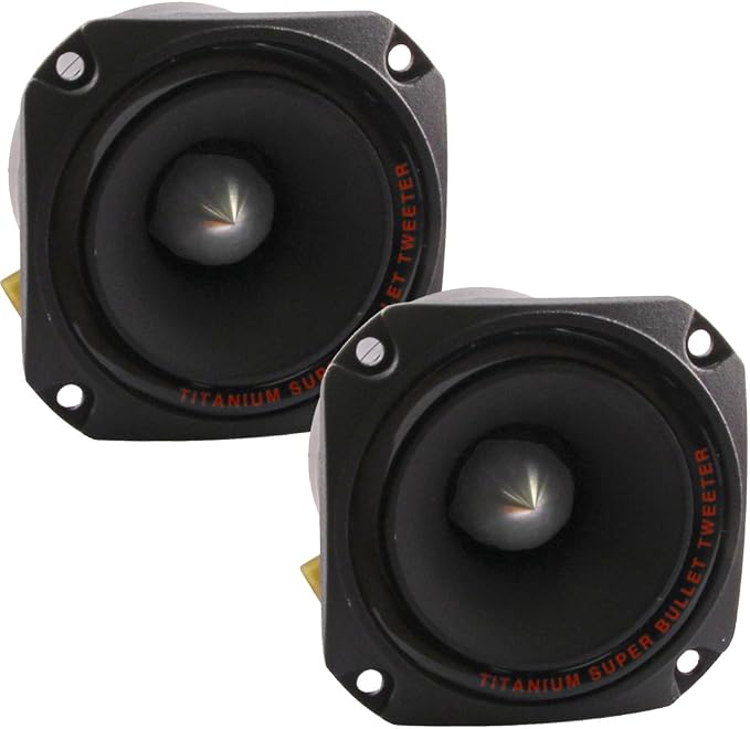 Pair of Titanium Horn Bullet Tweeter Speakers PA/DJ Tweeters - Replacement
