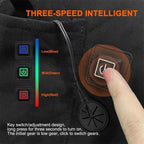 Heated Seat Cushion Foldable Memory Foam Heated Seat Pad with 3 Level Heating for Camping Fishing Office Chair Stadium Seats (Power Supply Not Included) (Artificial Suede)(L-Shape)