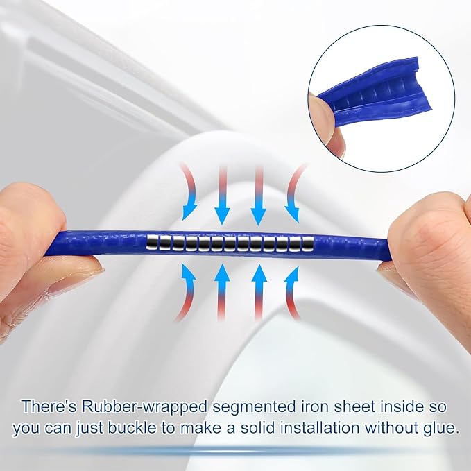 19.7Ft(6M) Blue Car Door Edge Guards, U-Shape Rubber Door Protector Edge Strip,Easy to Cut No Need Adhesive Fit for Most Vehicles