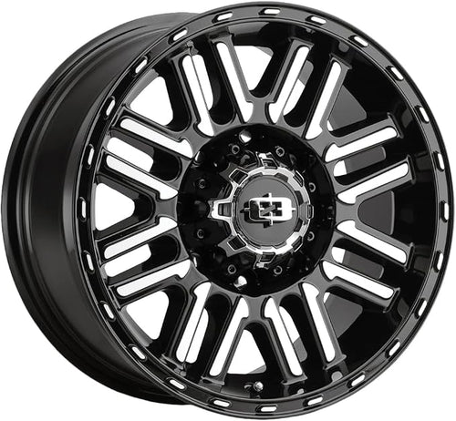 16x8 348 Nexus Gloss Black Machined Face Wheel 8x6.5 (0mm)