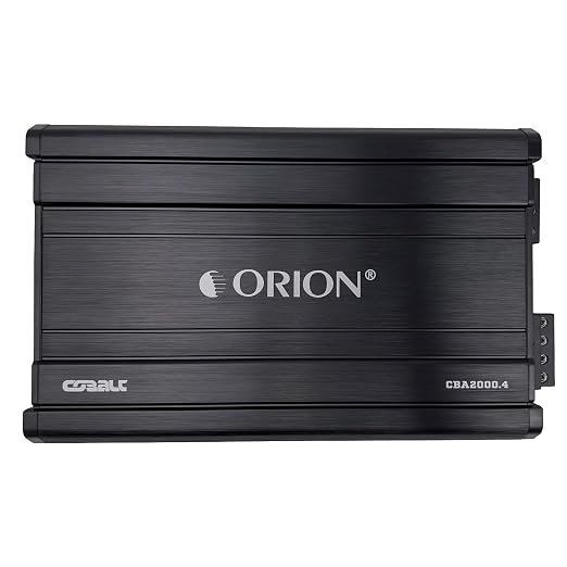 Orion Cobalt Series CBA2000.4 High Efficiency 4-Channel Class A/B Amplifier for Car Audio Stereo - 2000W Max, 300W RMS, 2/4 Ohm Stable, Adjustable Low/High Pass, Bass Boost, MOSFET Power Supply