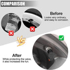 Prank Glow in The Dark Valve Stem Caps Prank, Glow in The Dark Car Tire Caps, Little Buddy Valve Cap, Glowing Tire Valve Cap, Luminous Tire Valve Stem 4 Pack (Black Glow in the Dark Duck)