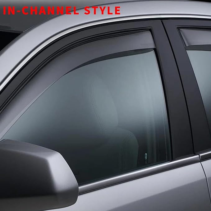 4PCS in-Channel Rain Guards Fit for Ford Maverick 2022 2023 2024 2025 2026, Front and Rear Window Visors Wind Deflectors, Vent Shade Weather Shield for 2022-2026 Maverick Accessories