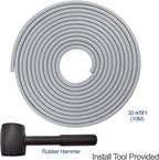 Car Door Edge Guards Gray, 32.85Ft(10M) Car Door Edge Protector Rubber U Shape Edge Trim Universal Fit for Jeep Trucks Offroad SUV All Vehicles with Rubber Mallet(Gray 32.8FT)