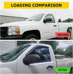 Side Window Visor Wind Vent Deflector, 2pcs Out-Channel Tape-On Nice Rain Guards Set fit for 2007-2013 Chevy Silverado/GMC Sierra 1500 2500 3500 Body Style Regular cab 92326