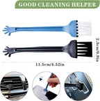 10pcs Car Windshield Cleaning Tool, Windshield Cleaner with 5 Washable and Reusable Microfiber Pads and Extendable Handle, for Auto Glass Wiper (Green（10pcs）)