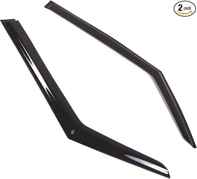 Outside Mount Window Vent Visors Rain Guards Compatible with Mini Paceman 2013-2016 | Side Window Wind Deflectors Rain Shields | Smoke Tinted, 2 Pcs Set, DGWV-783