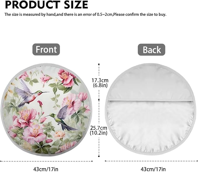 Car Steering Wheel Sun Shade Cover Hummingbird Flower Car Accessories for Women 17 inch Universal Steering Wheel Sun Block Cover Heat Reflector Fit Most Vehicle SUV Trucks Sedan