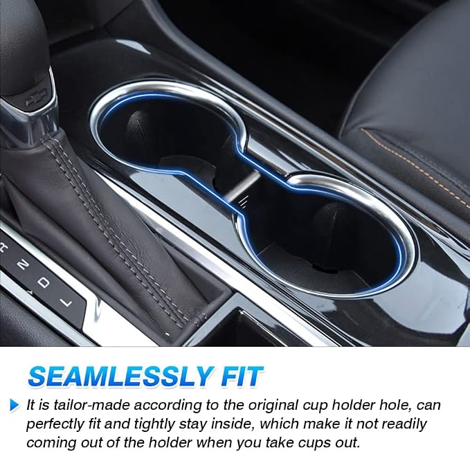 Cup Holder Inserts for Chevy/Chevrolet Equinox 2018 2019 2020 2021 2022 2023 2024 Accessories Center Console Water Cup Holder