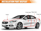 Car Door Edge Guards 32.8ft, Universal U-Shaped PVC Trim Strip Chrome Tape Self-Adhesive, Scratch Resistant Automotive Door Edge Molding Protection for Cars Truck SUV Weatherproof(Silver-10M)