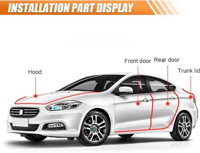 Car Door Edge Guards 16.4ft, Universal U-Shaped PVC Trim Strip Chrome Tape Self-Adhesive, Scratch Resistant Automotive Door Edge Molding Protection for Cars Truck SUV Weatherproof(Silver-5M)