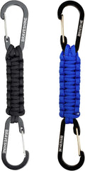 Paracord Keychain Carabiner Clip, D Ring Lanyard Hanger Stroller Hook for Water Bottle, Key, Backpacks, Men, Women