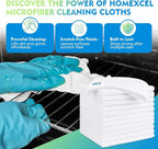 White Microfiber Cleaning Cloth 12 Pack, 12.5 x 12.5 inch Microfiber Towels for Cars, Ultra Absorbent Car Washing Cloth, Lint Free Streak Free Cleaning Rags for Car, Kitchen, and Window