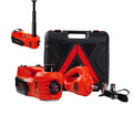 Electric Hydraulic Car Jack Kit 5 Ton 12V Portable Lift Range 17.7 Inch with Impact Wrench and Tire Inflator Pump for SUV Sedan Truck Car Repair Floor Jack for Vehicle Tire Change with LED Light