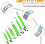 11 PCS Trim Removal Tool Kit, Metal Pry Tool Auto Fastener Remover Pry Bar Set Car Door Panel Removal Tool Dashboard Repair Kit Green