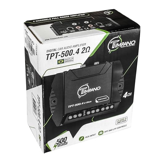 TPT-500.4 2 Ohm 400 Watt 4 Channel Car Audio Amplifier