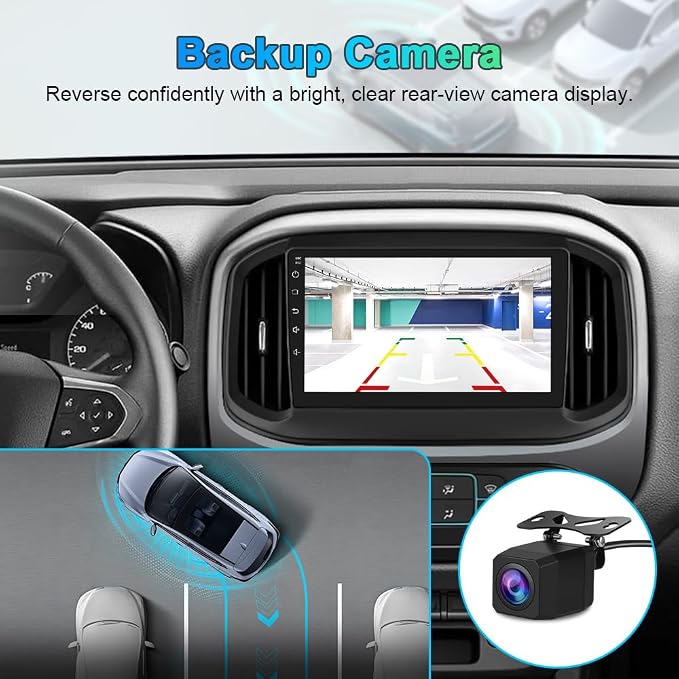 Car Stereo for Chevy Colorado GMC Canyon 2015-2019 Base Mode 7/8 Inch, Android 13 Car Radio 9" Touchscreen Head Unit with Wireless CarPlay Android Auto, Backup Camera - 2GB RAM + 64GB ROM