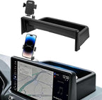 Car Phone Holder Fit for Honda Passport/Pilot 2026 w/Dash Tray Storge Box Organizer-Cell Phone Mount for Passport/Pilot Accessories 12.3inch Touch Screen 360 Degree Rotation (Not fit 14.5 inch)