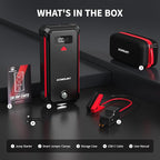 P100 Car Jump Starter, 5000A Peak Lithium Jump Starter Battery Pack for Up to 10.0L Gas or 8.0L Diesel Engine, Safe 12V Portable Battery Starter Power Pack with LED Screen & LED Light