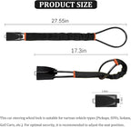 Car Steering Wheel Lock, Reliable Club Steering Wheel Lock Anti-Theft Device with 3 Keys, Max 17 Inch Length, Fits Most Vehicles, Trucks, SUVs, Vans, Golf Car Security Device - Black
