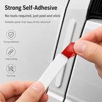 4 PCS Silicone Car Door Edge Guards, Self Adhesive Car Door Protector, Anti-Collision Crash Scratch Strips Protector, Auto Accessories Decorative Strip for Sedans Trucks SUVs (White)