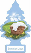 Car Air Freshener | Hanging Paper Tree for Home or Car | Summer Linen | 6 Pack
