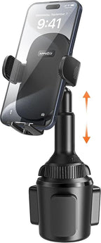 Universal Car Cup Phone Holder | Quick Extension Long Arm | 360° Swivel | Adjustable for iPhone, Samsung, Google, and All Smartphones | Stable & No Shake Design