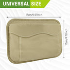 Car Seat Side Pocket Organizer, PU Leather Car Seat Gap Filler Bag, Car Seat Pocket Storage Bag for Phone, Keys, Sunglass, Wallet, Car Organizer Accessories for Seat, Door, Window (Beige)