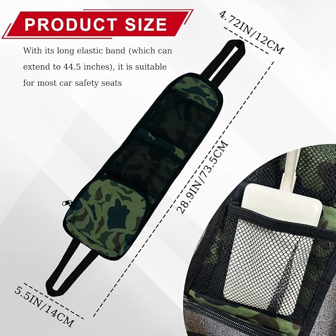 Car Seat Side Storage Pocket, Car Multifunctional Seat Organizer Hanging Bag, Auto Mobile Phone Wallet Sunglasses Mesh Net Pocket, Auto Accessories for Cars SUVs Trucks (Camouflage, 1PCS)