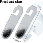 Car Seat Headrest Hook, 2PCS Vehicle Seat Back Hangers Organizer for Handbag Purse Coat, Automotive Interior Headrest Storage Hooks, Universal for SUV Automobile Truck (Gray)