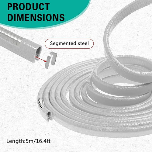 16.4ft (5m) Car Door Edge Guards, Car Door Protector, No-Glue Required Rubber Seal U Shape Automotive Door Entry Guard, Auto Door Edge Molding Protection for Most Vehicles (White, 16.4Ft)