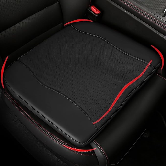 Comfort Memory Foam Car Seat Cushions For Driving,Black Booster Cushion Pad | Ergonomic Height Cushion, Sciatica & Lower Back Pain Relief Pillow, Comfort Seat Pad for Car Office Wheelchair Short People