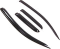 WD2-462B Dark Smoke 4 Pcs Set Window Visor (Outside Mount) Deflector Rain Guard Compatible with 2017-2018 Toyota Tundra Double Cab/Extended Cab