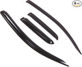 Outside Mount Window Vent Visors Rain Guards Compatible with Toyota Tundra Double Cab 2007-2016 | Side Window Wind Deflectors Rain Shields | Smoke Tinted, 4 Pcs Set, DGWV-462