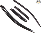Outside Mount Window Vent Visors Rain Guards Compatible with Toyota Tundra Double Cab 2007-2016 | Side Window Wind Deflectors Rain Shields | Smoke Tinted, 4 Pcs Set, DGWV-462