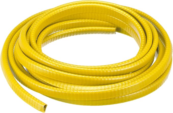 U Channel Edge Trim, 13.1ft Length Rubber Guard Seal Strip Edge Protector Fit for 1-2.5mm Edge, (15/64" W x 25/64" H) Yellow