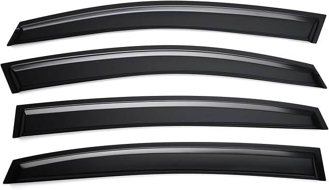 Tape-on Sun/Rain Guard Side Window Visor Deflectors Rain Guards Compatible with Subaru 2013-2015 XV Crosstrek 2016-2017 Subaru CrossTrek 2012-2016 Impreza Hatchback，Window deflectors