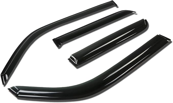 4Pcs Tape-On Window Visor Compatible with 2010 2011 2012 2013 Toyota 4Runner 2010-2013, Deflector Rain Guard, Acrylic Black