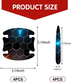 3D Texture Car Door Handle Protector ，Anti-Scratch Waterproof Paint Protection Film, Car Door Bowl Guard Sticker，Universal Vehicle Exterior Decoration Accessories (Blue)