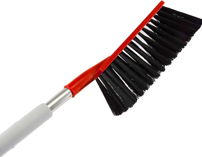 Snow Brush for Car, Ice Scrapers Adjustable Head Ergonomic Grip 2 in 1 Design Lightweight Portable Multifunctional Windshield Scraper, Winter Car Ice Kit for Cars Trucks Red