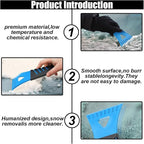 4PCS Snow and Ice Scraper for Car Windshield - Ice Snow Frost Removal Tool with Non-Slip Handle - Plastic Snow Scraper Auto Window Shovel Tool - Winter Windshield Defroster Tool No Scratch for Cars
