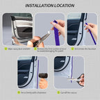 16.4FT(5M) Car Door Edge Guards, Car Door Protector, Rubber U Shape Car Trim Door Protectors Seal, Car Exterior Accessories Aluminum Boat Edge Trim Guards No Glue Required for Most Cars (Blue)