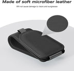 Sunglass Holder for Car Visor, Black, 2 Packs | Suede Cloth, Magnetic, Organizer for Car Accessories