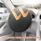 Car Steering Wheel Sun Shade Cover, Heat-Resist Vehicle Steering Wheel Sunblock Protector, Sun-Proof Automotive Interior Sun Heat Shield, Universal for Truck SUV Sedan
