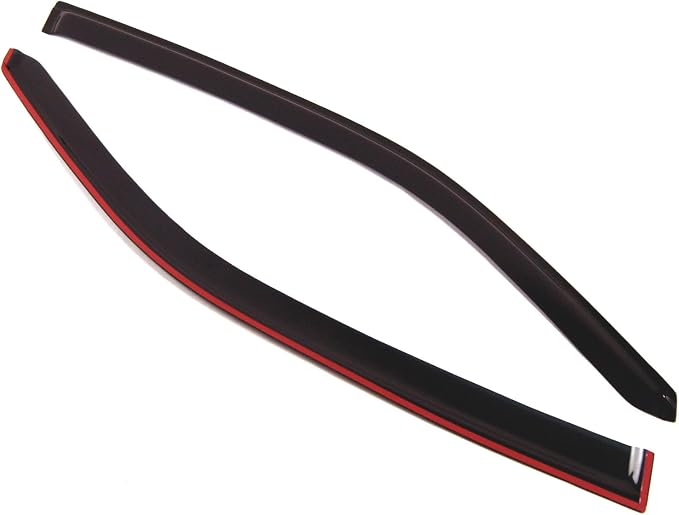 WD2-031 Dark Smoke 2 Pcs Set Window Visor (Outside Mount) Deflector Rain Guard Compatible with 1995-2005 Chevrolet Cavalier Coupe
