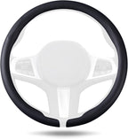 Car Steering Wheel Cover, Ultra-Thin Car Steering Wheel Cover,Comfortable & Breathable Microfiber,Universal Fit for Most Cars, Black