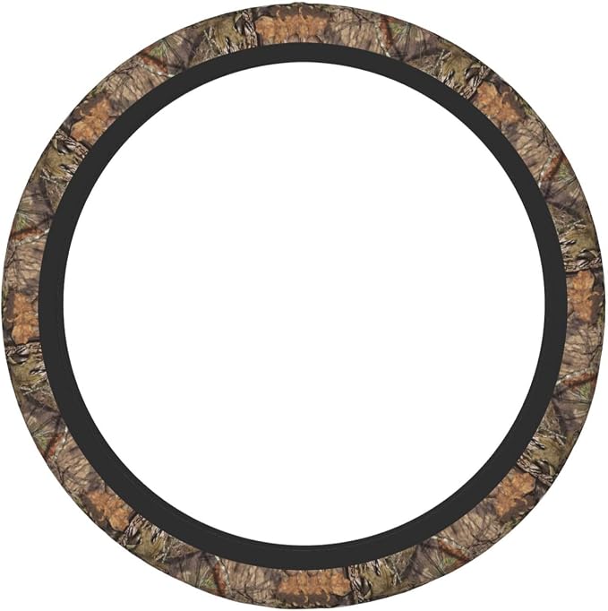 Hunting Camo Elastic Steering Wheel Cover Non-Slip Breathable Steering Wheel Protector Fit Auto, Suvs, Truck