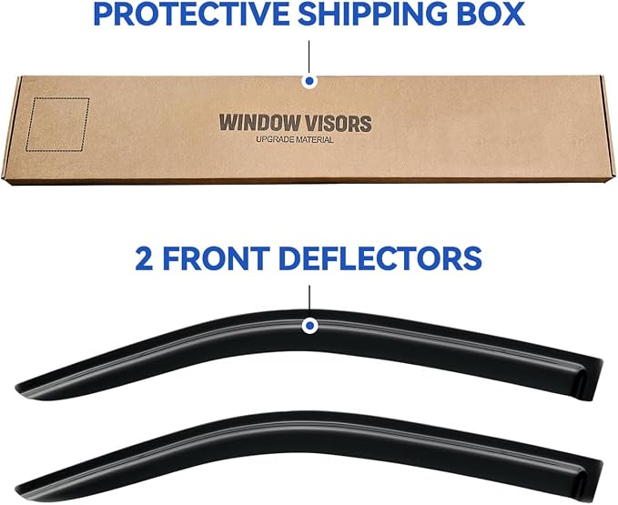 Window Visors Rain Guards for 1998-2004 Nissan Frontier Regular/King/Crew Cab, Out-Channel Window Vent Wind Deflectors Visors Shades for 2000-2004 Nissan Xterra