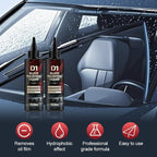 D1 Glass Polishing Liquid, 2025 New Car Glass Oil Film Remover and Auto Scratch Repair Compound, Car Glasses Polishing Compound, Anti-Fog Hydrophobic Coating Spray with Sponge (black-1pcs)